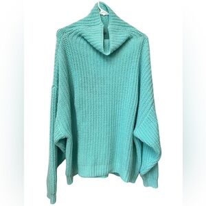 Free People Slouchy Sweater Women’s Small Mint Green Oversized